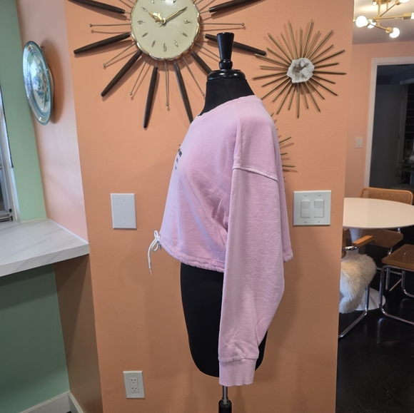 Juicy Couture X Forever 21 L Pink Sweatshirt Classic Crew Barbie Y2K Girlie - Picture 9 of 16